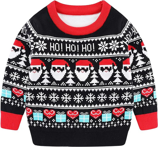 Suéter Feo Navidad Negro