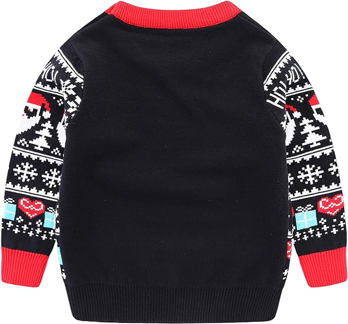 Suéter Feo Navidad Negro